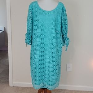 R&K blue dress with tie sleeves size 22w